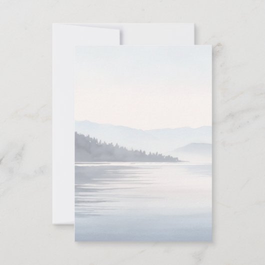 Elegant Navy RSVP Card (裏面)