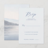 Elegant Navy RSVP Card (正面/裏面)