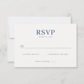 Elegant Navy RSVP Card (正面)