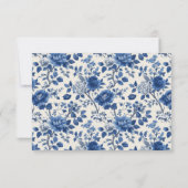 Elegant Navy RSVP Card (裏面)