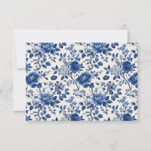 Elegant Navy RSVP Card (裏面)