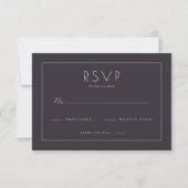 Elegant Navy RSVP Card (正面)