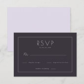 Elegant Navy RSVP Card (正面/裏面)