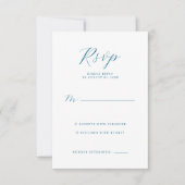 Elegant Navy RSVP Card (正面)