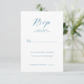 Elegant Navy RSVP Card (スタンド正面)