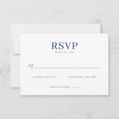 Elegant Navy RSVP Card (正面)