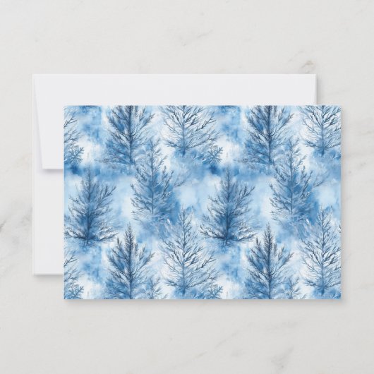 Elegant Navy RSVP Card (裏面)