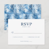 Elegant Navy RSVP Card (正面/裏面)