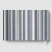 Elegant Navy Striped Rectangle ゲストブック (裏面)
