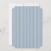 Elegant Navy Striped Wedding Invitation 招待状 (裏面)