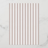 Elegant Navy Striped Wedding Invitation 箔招待状 (裏面)