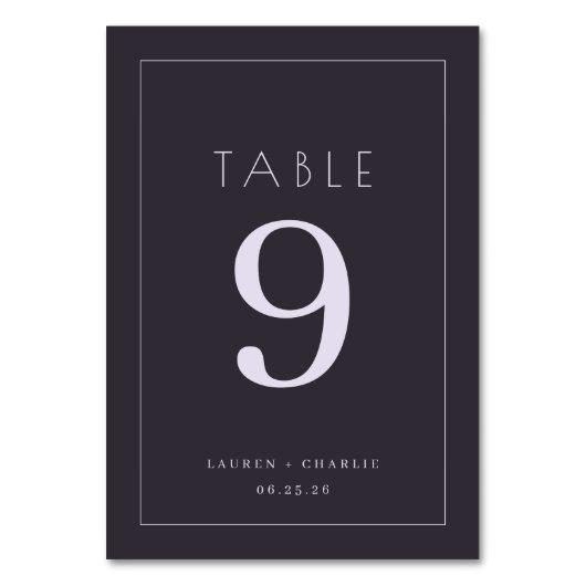 Elegant Navy Table Number テーブルナンバー (正面)