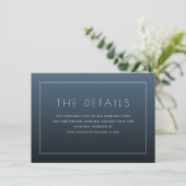 Elegant Navy Typographic エンクロージャーカード (スタンド正面)