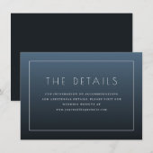 Elegant Navy Typographic エンクロージャーカード (正面/裏面)