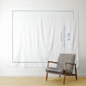 Elegant Navy Typographic タペストリー (インサイチュ(横))