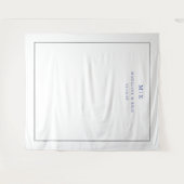 Elegant Navy Typographic タペストリー (正面(横))