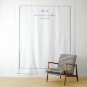 Elegant Navy Typographic タペストリー (インサイチュ)