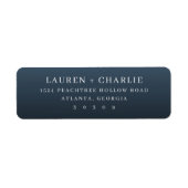 Elegant Navy Typographic ラベル (正面)