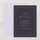 Elegant Navy Typographic Details エンクロージャーカード (正面/裏面)