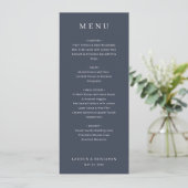 Elegant Navy Typographic Menu メニュー (スタンド正面)