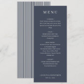 Elegant Navy Typographic Menu メニュー (正面/裏面)