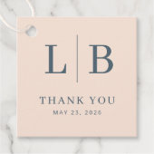 Elegant Navy Typographic Thank You フェイバータグ (正面)