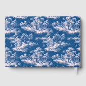 Elegant Navy Vintage Pastoral Scene ゲストブック (裏面)