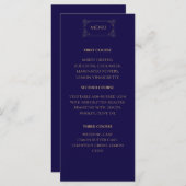 Elegant Navy wedding Menu メニュー (正面/裏面)