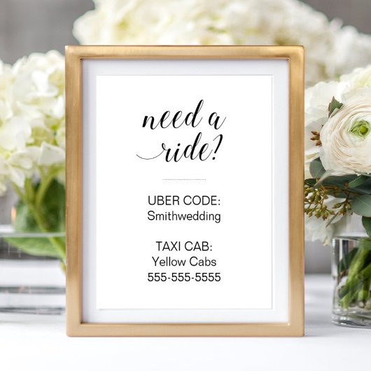 Elegant Need A Ride Wedding Transportation ポスター