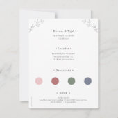 Elegant & Neutraal Uitnodiging Voor Huwelijk ノートカード (裏面)