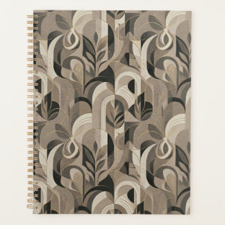 Elegant Neutral Abstract Geometric Notebook  プランナー手帳