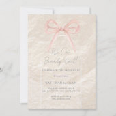 Elegant Neutral Baby Shower Invitation – Minimalis (正面)