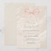 Elegant Neutral Baby Shower Invitation – Minimalis (正面/裏面)