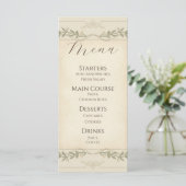 Elegant Neutral baby shower menu  メニュー (スタンド正面)