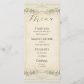 Elegant Neutral baby shower menu  メニュー (正面)