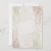 Elegant Neutral Boho Pampas Grass & Floral Wedding 招待状 (裏面)