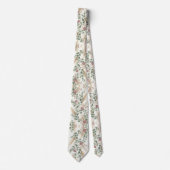 Elegant Neutral Botanical Boho Pampas ネクタイ (正面)