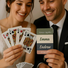 Elegant Neutral Color Wedding /Personalized Couple トランプ