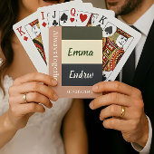 Elegant Neutral Color Wedding /Personalized Couple トランプ