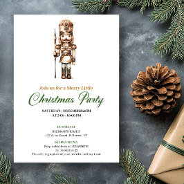 Elegant Neutral Earthy Colors Christmas Invitation 招待状