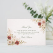 Elegant Neutral Floral Appreciation サンキューカード (スタンド正面)