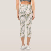 Elegant Neutral Floral Pattern カプリレギンス (裏面)