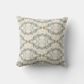 Elegant Neutral Floral Pattern クッション (正面)
