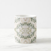 Elegant Neutral Floral Pattern コーヒーマグカップ (中央)