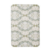 Elegant Neutral Floral Pattern バスマット (正面縦)