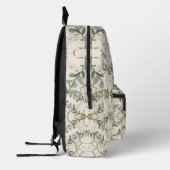 Elegant Neutral Floral Pattern プリントバックパック (左)