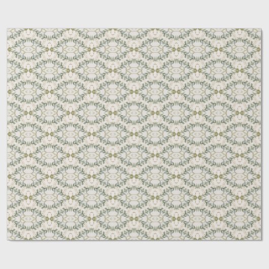 Elegant Neutral Floral Pattern ラッピングペーパー (フラット)