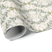 Elegant Neutral Floral Pattern ラッピングペーパー (ロールコーナー)