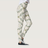 Elegant Neutral Floral Pattern レギンス (右)