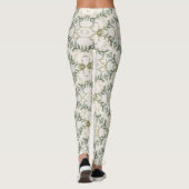 Elegant Neutral Floral Pattern レギンス (裏面)